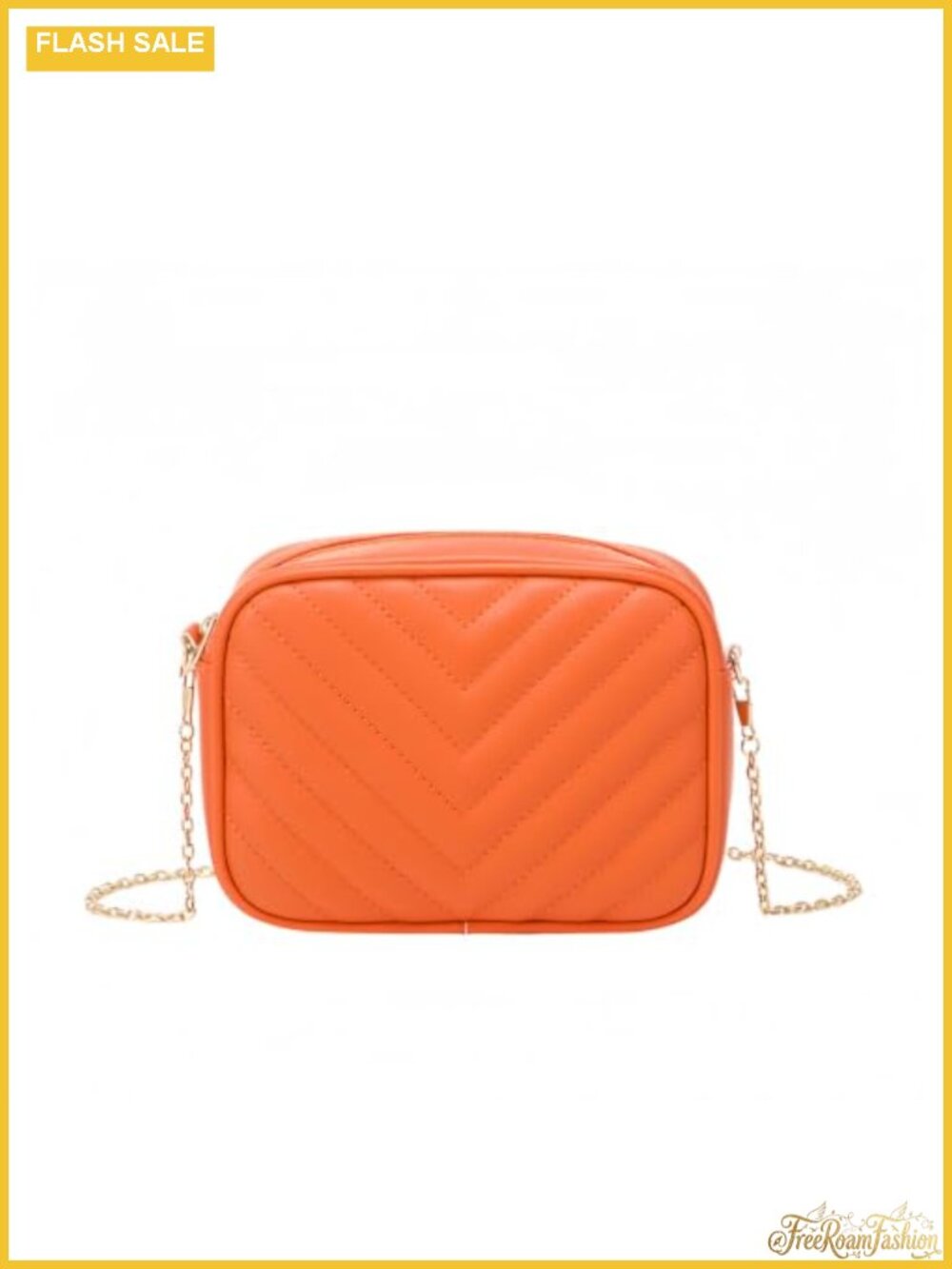 PU Leather Quilted Crossbody Bag Detachable Chain Strap Mini Purse